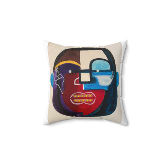 Abstract Gucci-Mane Spun Polyester Square Pillow