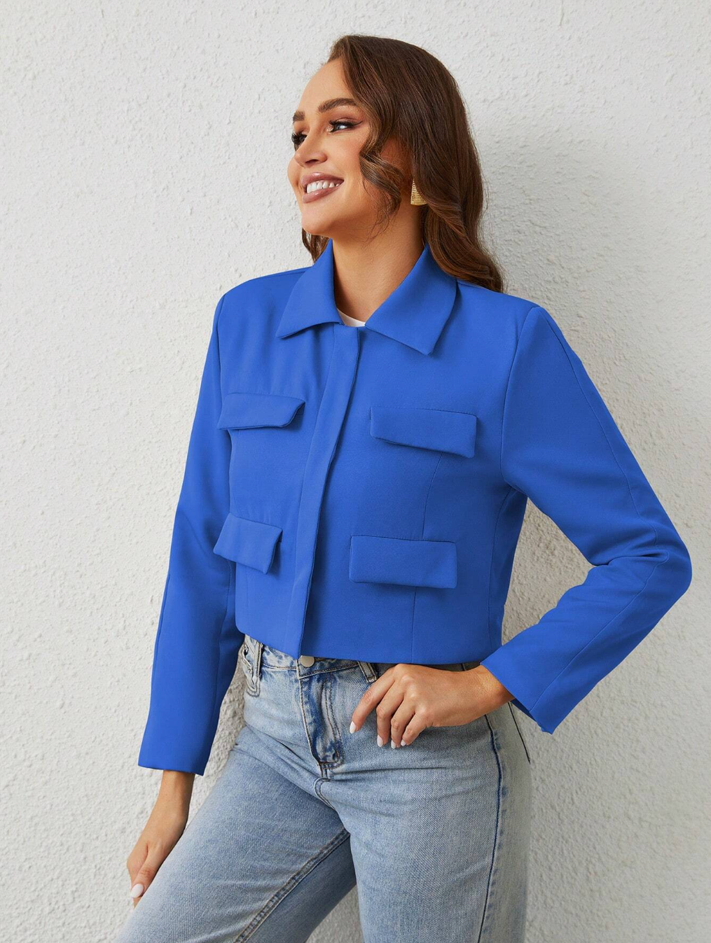 'Flor D'Lune' Cropped Blazer