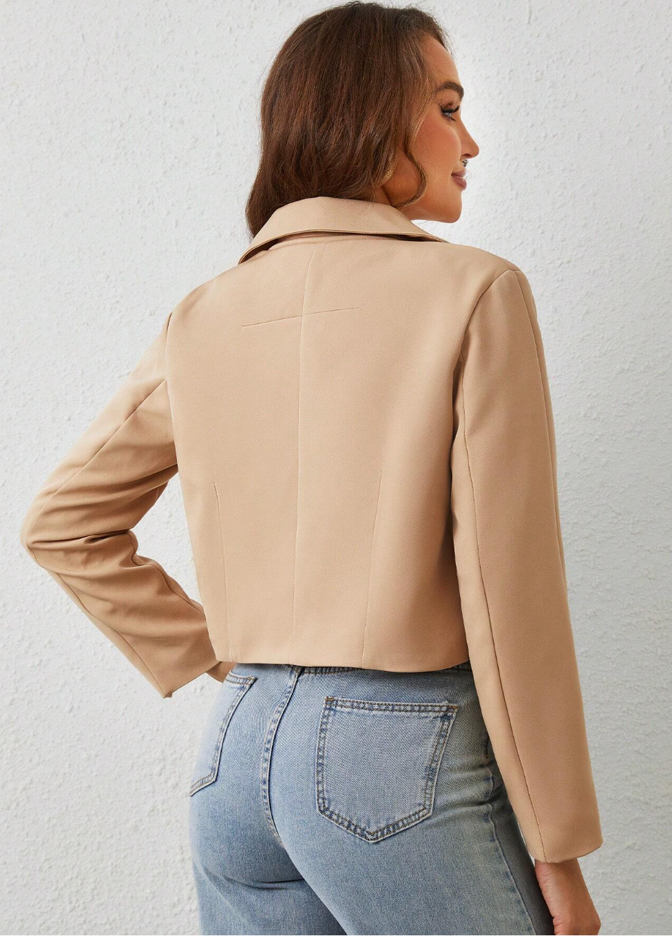 'Flor D'Lune' Cropped Blazer